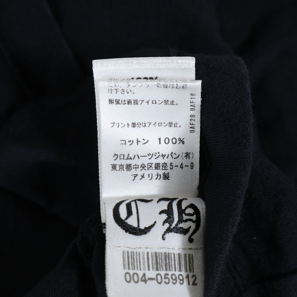 CHROME HEARTS(クロムハーツ) フレアボタンRS3プリント長袖カットソー ポロシャツ ブラック