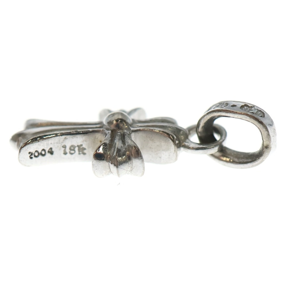 CHROME HEARTS(クロムハーツ) 18KWG CRS BBYFAT P/SAP ベイビーファットクロス PAVEピンクサファイア ペンダントトップ ホワイトゴールド