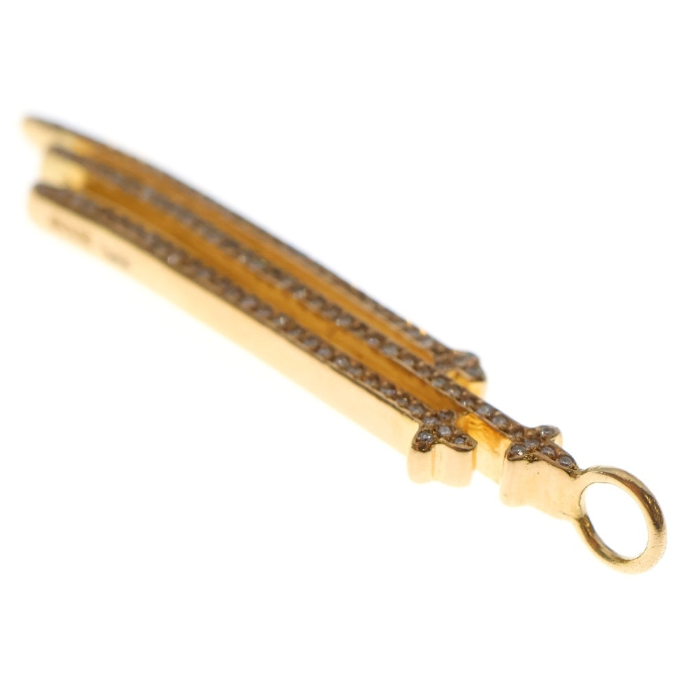 CHROME HEARTS(クロムハーツ) 22K RS3 CROSS CHARM P D A RS3クロス PAVEダイヤ ネックレストップ ゴールド