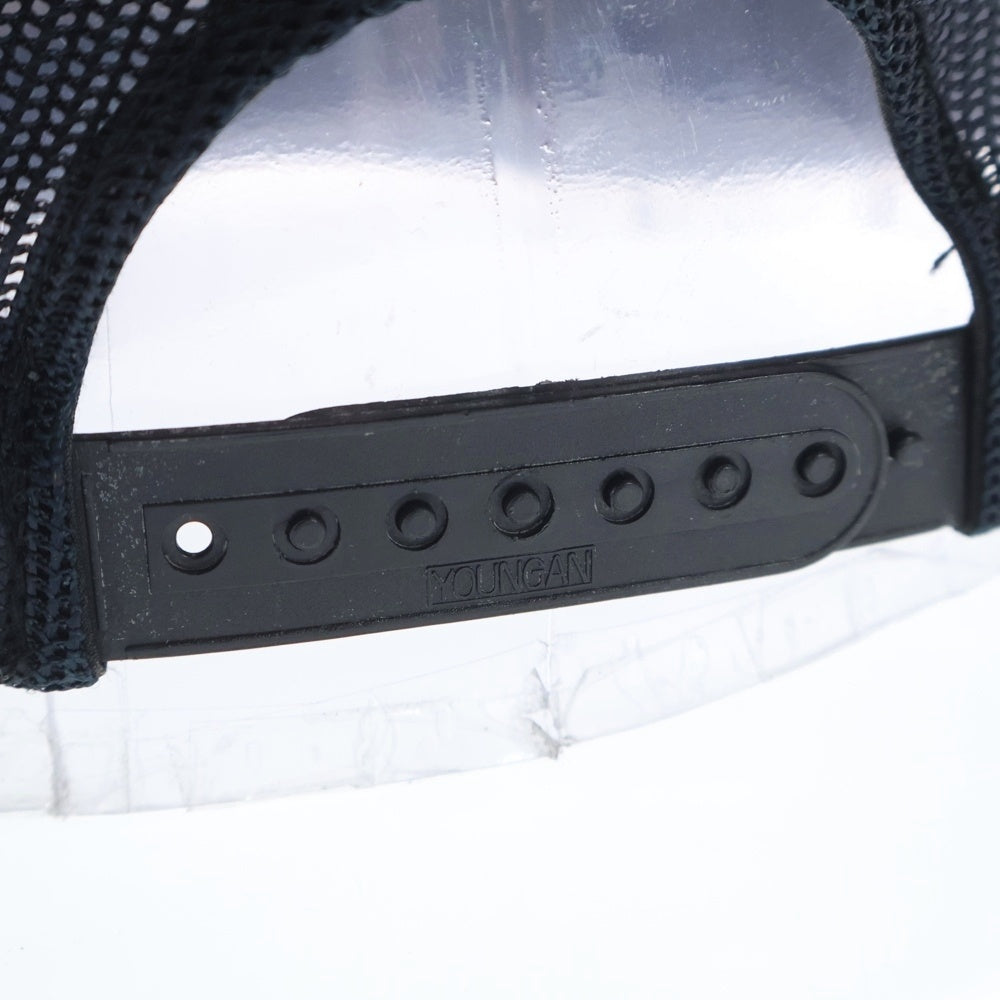 CHROME HEARTS(クロムハーツ) OLD TRUCKER CAP FUCKレザーパッチ トラッカーメッシュキャップ ブラック/ホワイト