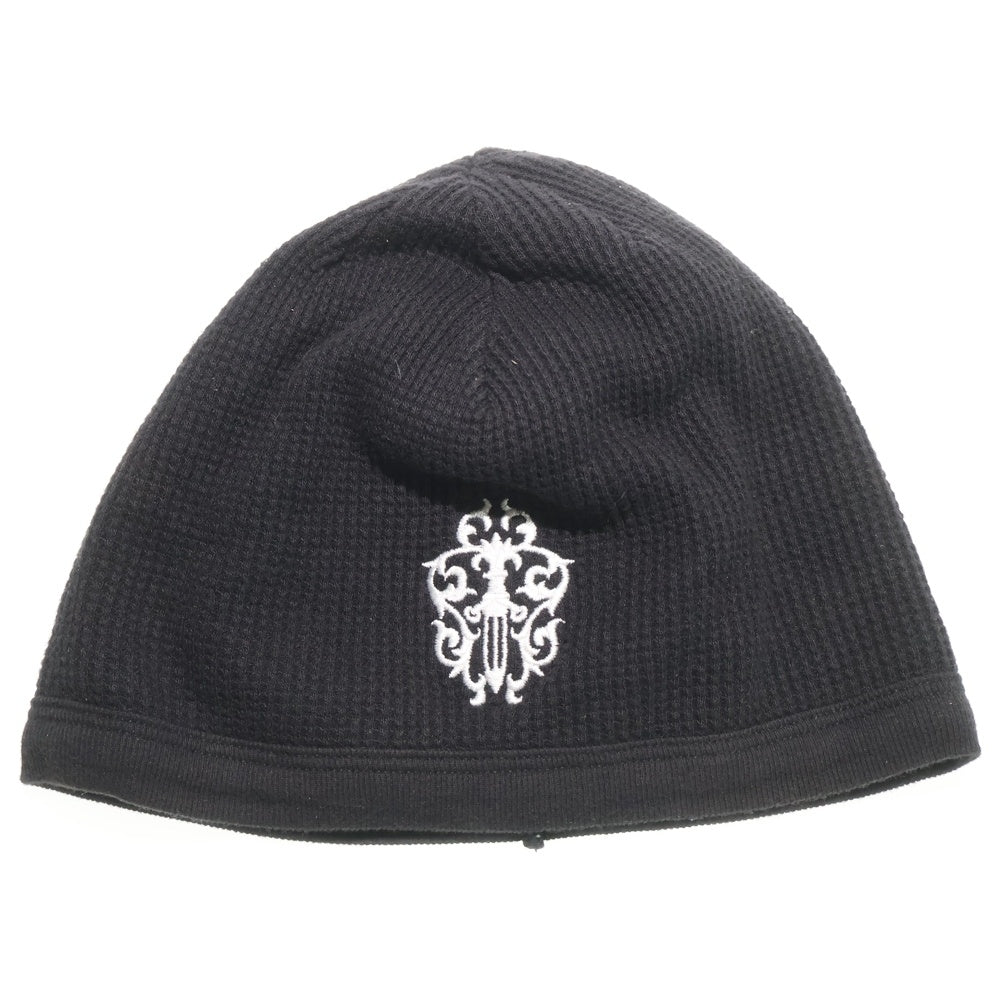 CHROME HEARTS(クロムハーツ) VINE DAGGER THERMAL BEANIE ヴァインダガーデザイン サーマル ビーニー ニット帽 ブラック