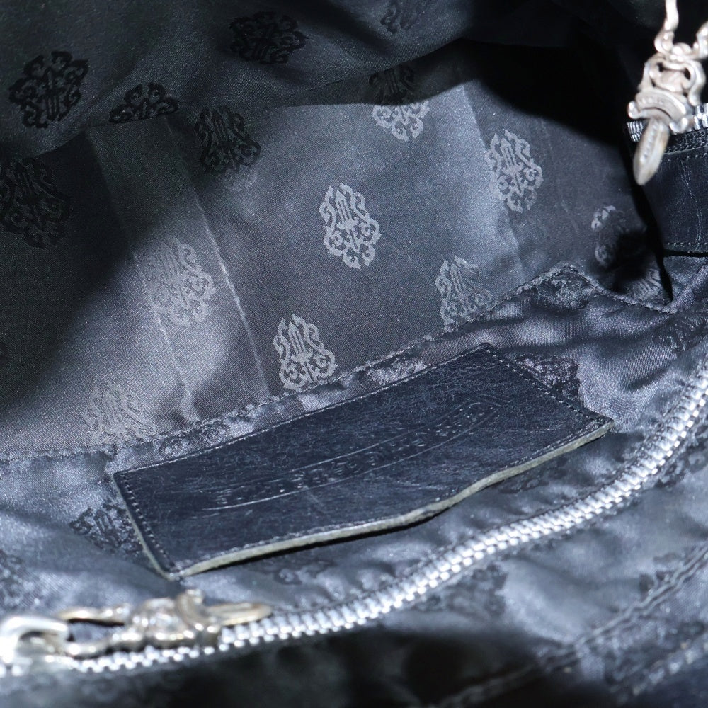 CHROME HEARTS(クロムハーツ) MO DEAN ダガージップレザーハンドバッグ ブラック