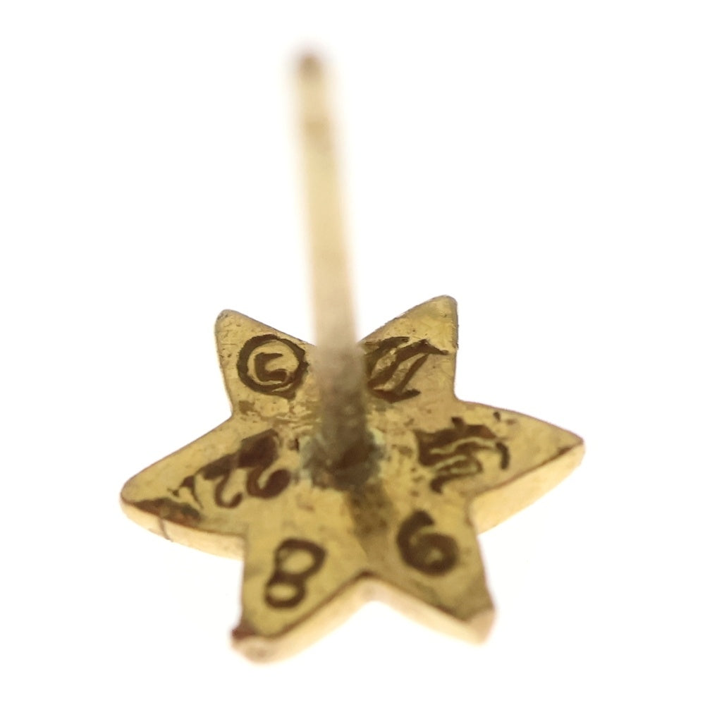 CHROME HEARTS 22K スタースタッドゴールドピアキャッチ無し　格安 CHROME HEARTS(クロムハーツ) 22K CO STAR DMND スタースタッド 1