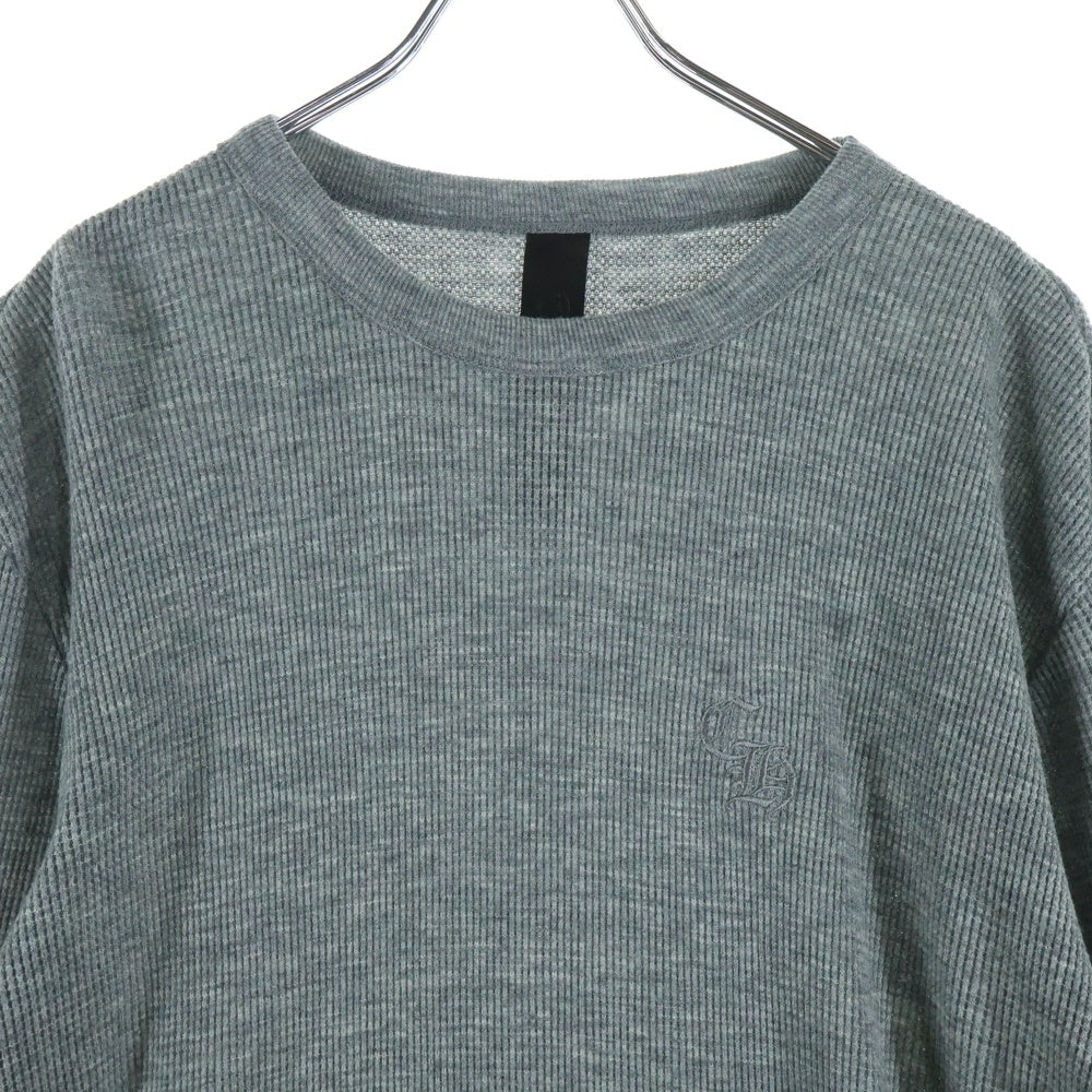 CHROME HEARTS(クロムハーツ) SNATCH LS CHロゴ刺繍サーマル長袖カットソー グレー