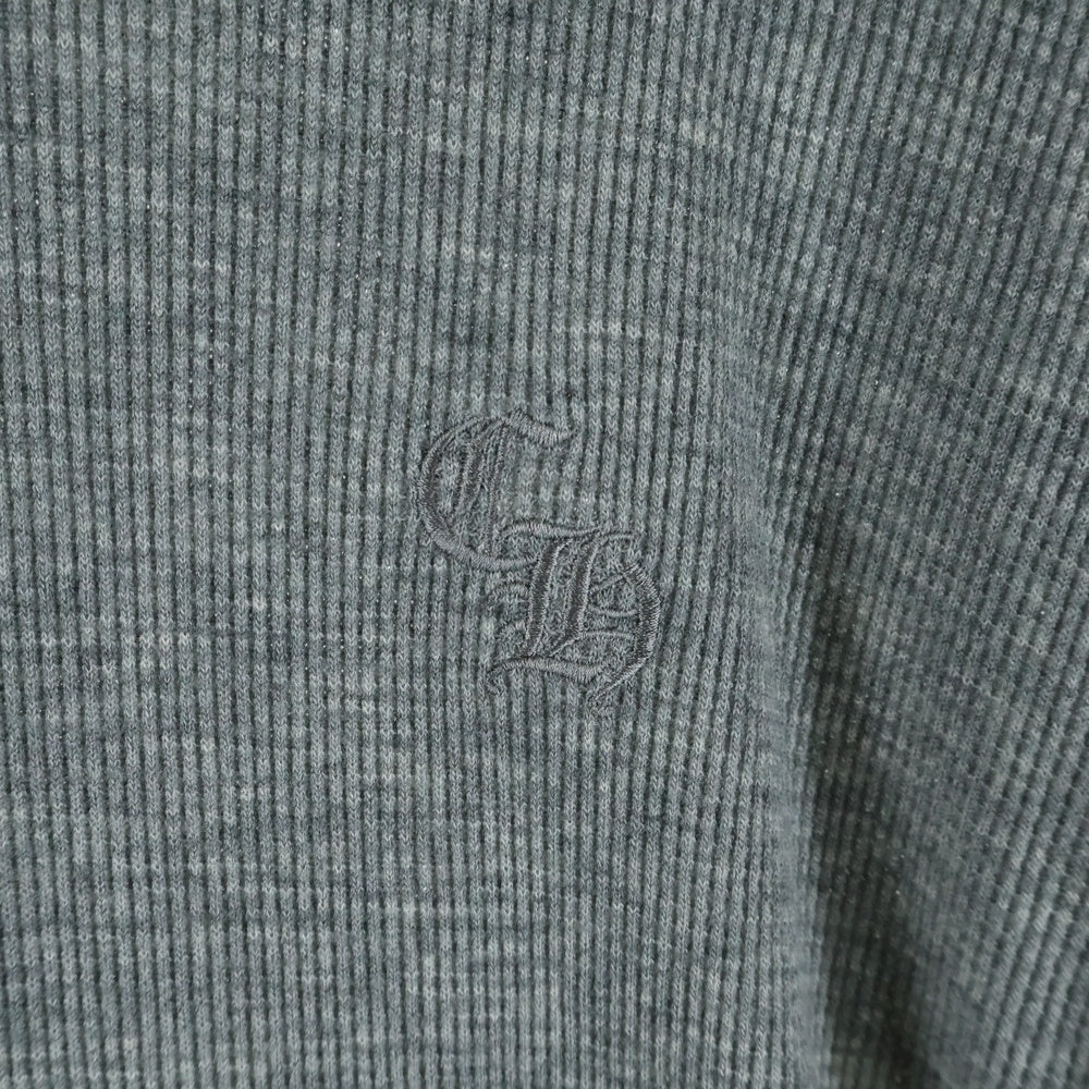 CHROME HEARTS(クロムハーツ) SNATCH LS CHロゴ刺繍サーマル長袖カットソー グレー