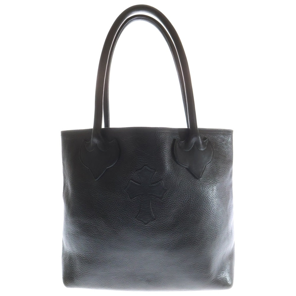 CHROME HEARTS(クロムハーツ) FS TOTE FSトート クロスパッチ レザートートバッグ ブラック レディース