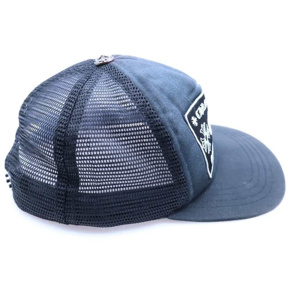 CHROME HEARTS(クロムハーツ) TRUCKER CAP CHパッチ クロスボール付 メッシュ トラッカーキャップ 帽子 ブラック