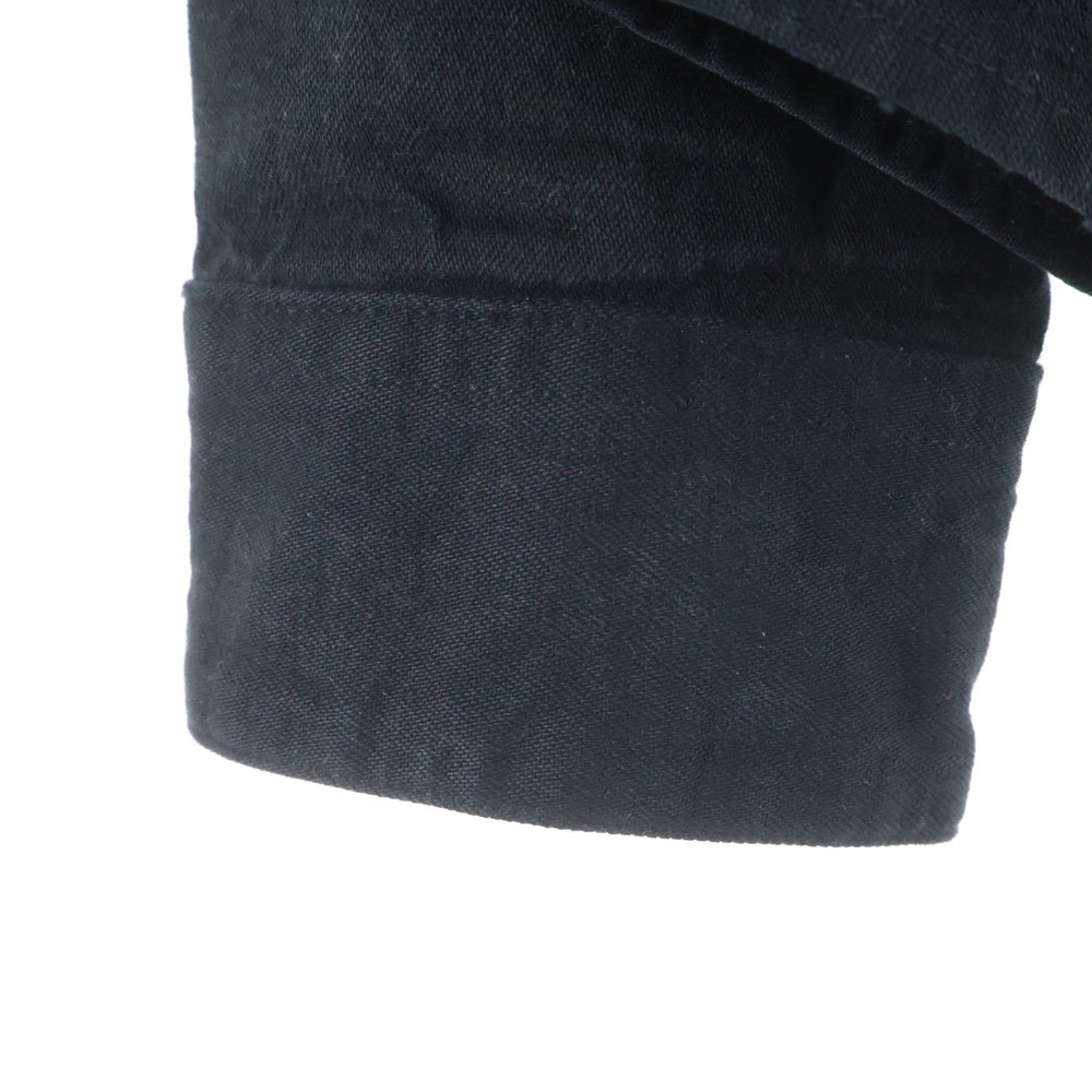 CHROME HEARTS(クロムハーツ) 袖クロスパッチクロスボールボタンデニム長袖シャツ DENIM WESTERN/デニムウエスタン