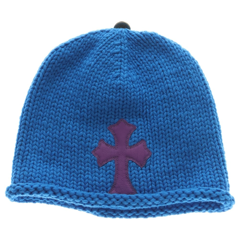 CHROME HEARTS(クロムハーツ) BEANIE CASH クロスパッチ付きカシミアビーニーニットキャップ
