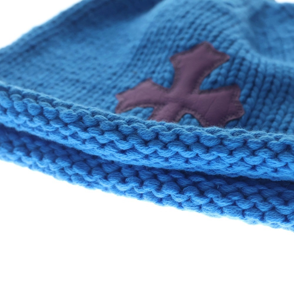 CHROME HEARTS(クロムハーツ) BEANIE CASH クロスパッチ付きカシミアビーニーニットキャップ