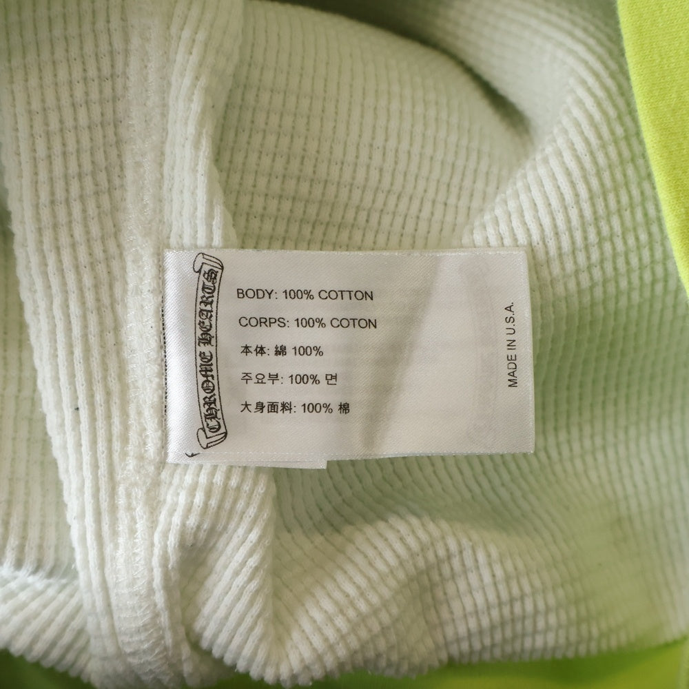 CHROME HEARTS(クロムハーツ) 22AW×MATTY BOY PPO CHAIN GAME HOODIE マッティボーイ チェーンゲームリンク裏地サーマルジップアップパーカー ライムグリーン