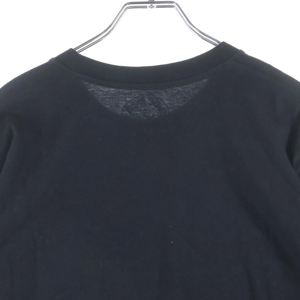 CHROME HEARTS(クロムハーツ) NECK LOGO S/S TEE ネック ロゴプリントTシャツ 半袖カットソー ブラック/ブルー
