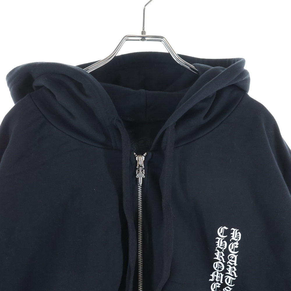 CHROME HEARTS(クロムハーツ) SWTSHRT HD ZIP アームロゴプリントジップアップパーカー