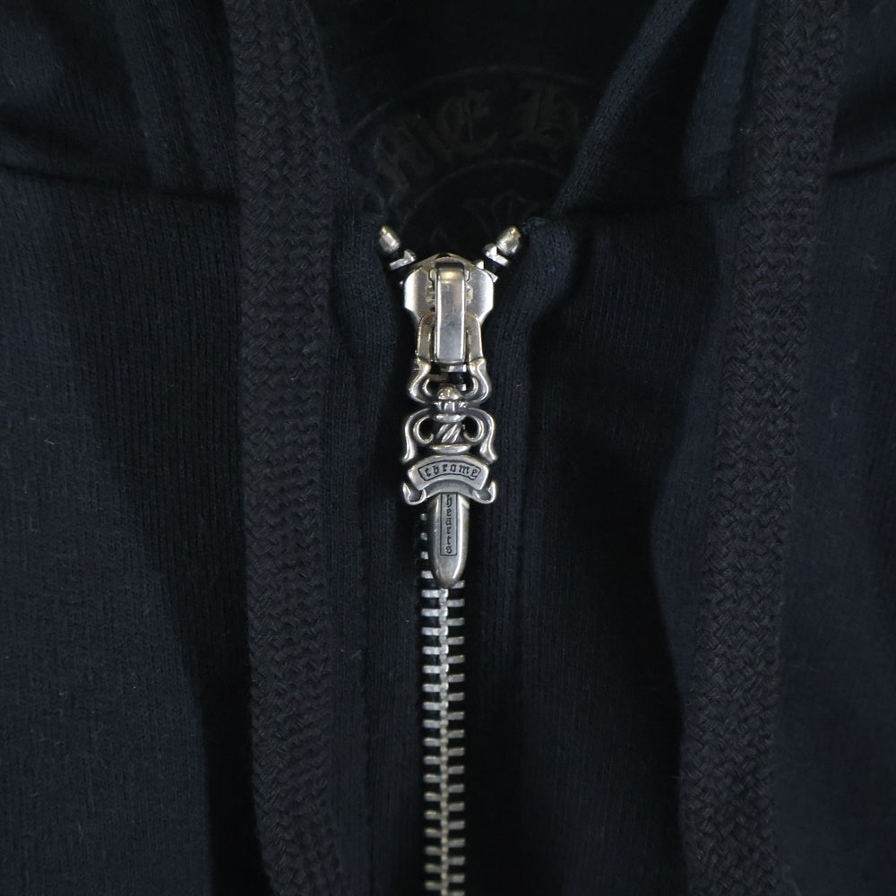 CHROME HEARTS(クロムハーツ) SWTSHRT HD ZIP アームロゴプリントジップアップパーカー