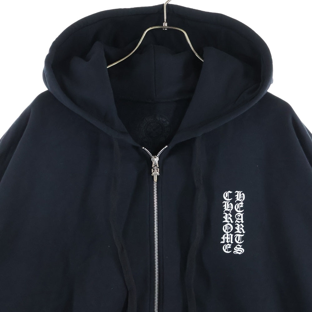 CHROME HEARTS(クロムハーツ) SWTSHRT HD ZIP アームロゴプリントジップアップパーカー