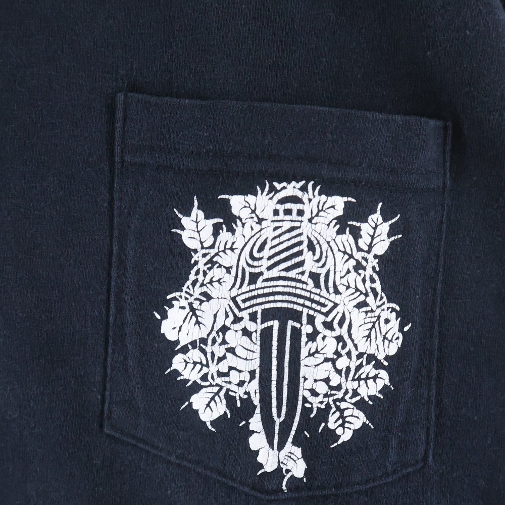 CHROME HEARTS(クロムハーツ) CH LS ヴァインダガー バックホースシュープリント アームフローラル 長袖カットソー OLD ブラック