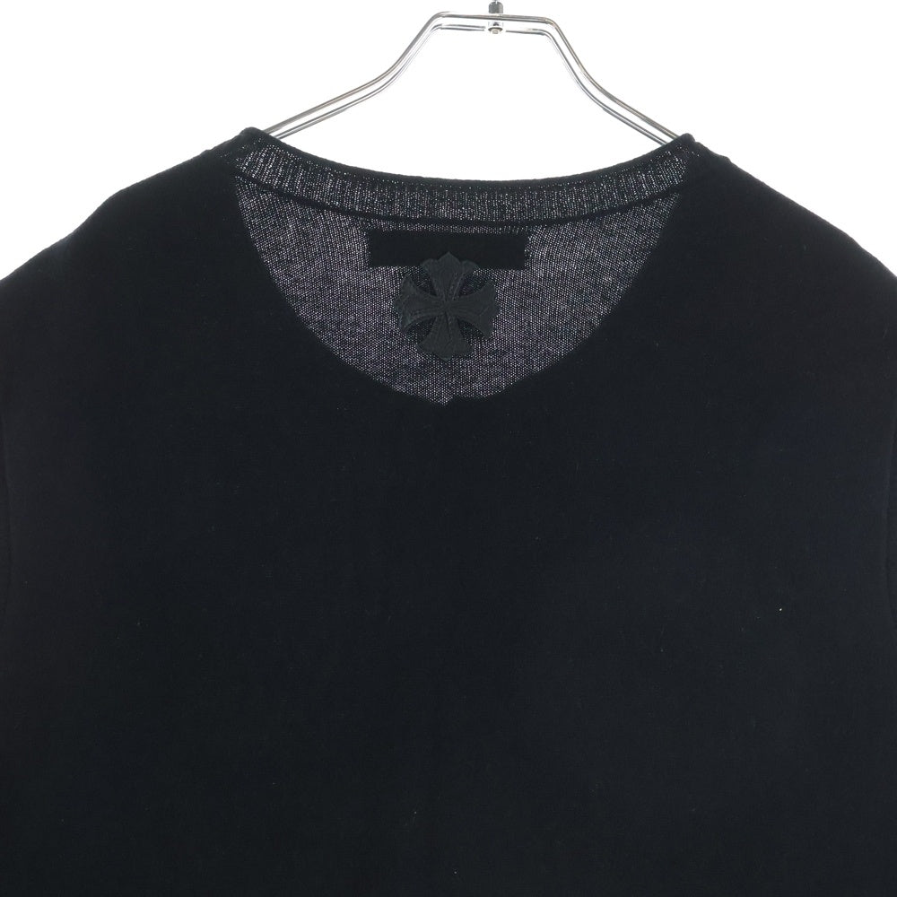 CHROME HEARTS(クロムハーツ) カシミヤ ニット CHクロスパッチ ボタンベスト ブラック