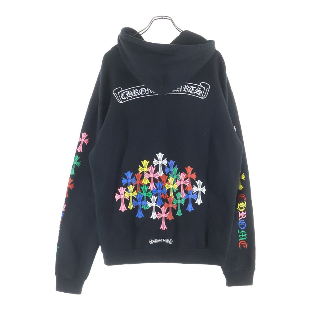 CHROME HEARTS(クロムハーツ) MLTCOL CEM CRS HD ZIP マルチセメタリー クロスプリント ジップパーカー ブラック マルチカラー コットン