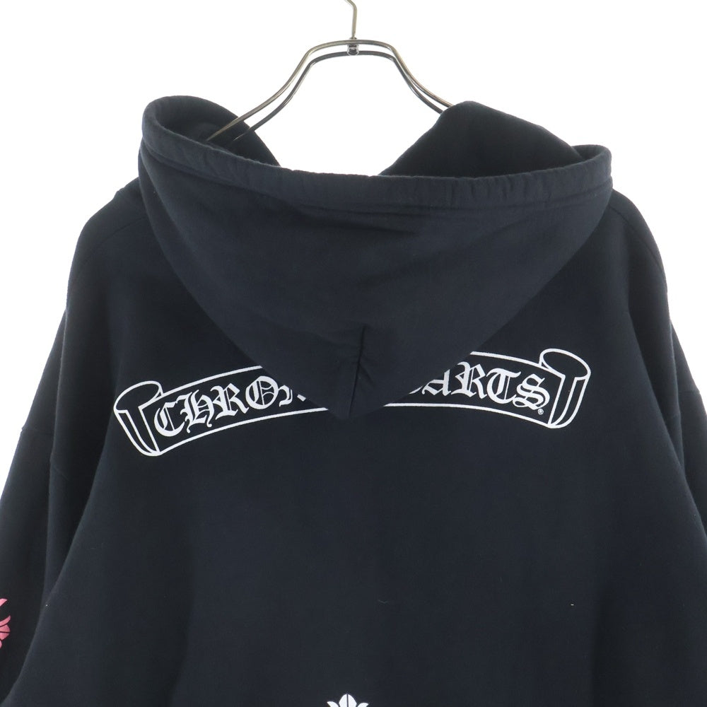 CHROME HEARTS(クロムハーツ) MLTCOL CEM CRS HD ZIP マルチセメタリー クロスプリント ジップパーカー ブラック マルチカラー コットン