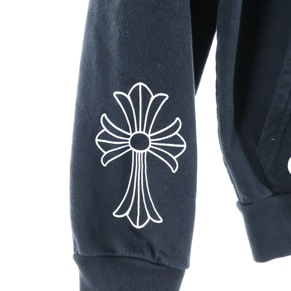 CHROME HEARTS(クロムハーツ) SWTSHRT HD ZIP バックセメタリークロスプリント 袖CHクロス ジップアップパーカー