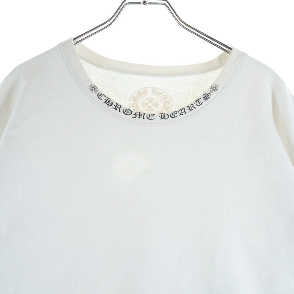 CHROME HEARTS(クロムハーツ) Neck Logo Crewneck Sweatshirt ネックロゴ クルーネックスウェットシャツ トレーナー 袖ロゴプリント