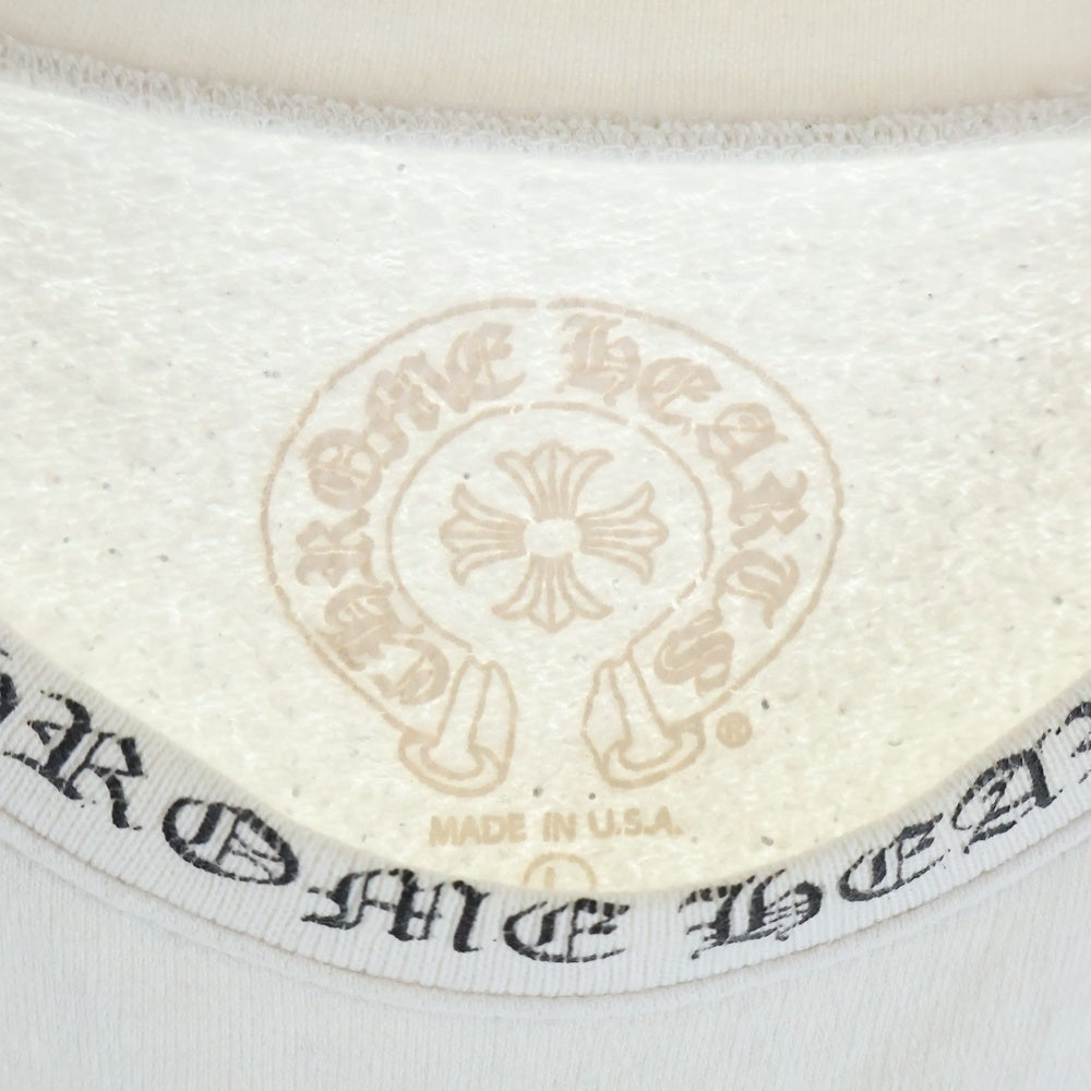 CHROME HEARTS(クロムハーツ) Neck Logo Crewneck Sweatshirt ネックロゴ クルーネックスウェットシャツ トレーナー 袖ロゴプリント
