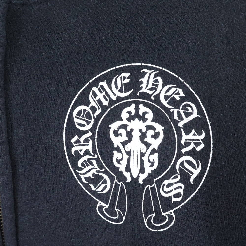 CHROME HEARTS(クロムハーツ) SWTSHRT HD ZIP 裏地サーマル バックアメリカンフラッグ ジップアップパーカー