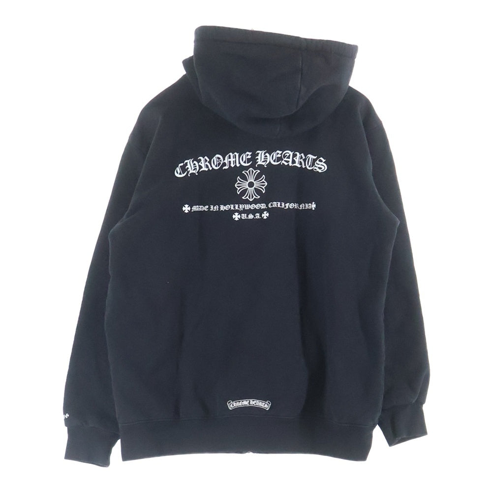 CHROME HEARTS(クロムハーツ) THRML HD ZIP 裏地サーマル バックCHプラスロゴプリント ジップアップパーカー