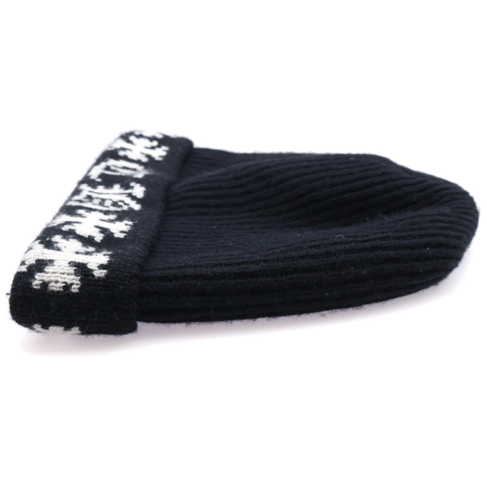 CHROME HEARTS(クロムハーツ) BIG DADDY ビッグダディ スターボール付きカシミヤニットビーニーニットキャップ ブラック