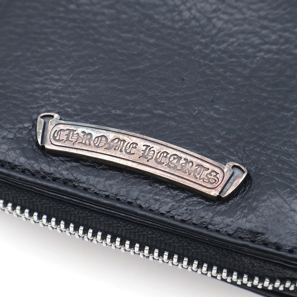 CHROME HEARTS(クロムハーツ) SQ ZIP BILL スクエアジップビル レザーウォレット 財布 ブラック BCA376