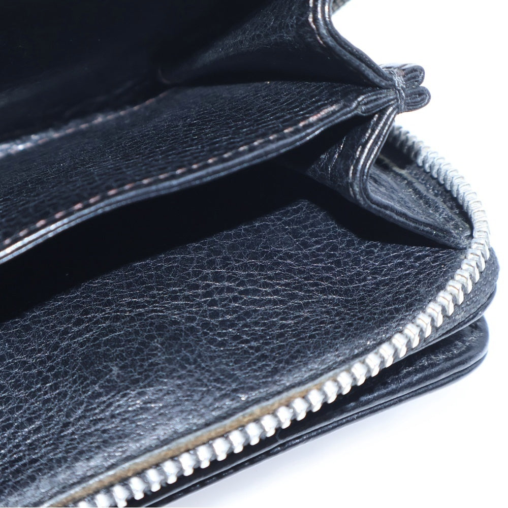 CHROME HEARTS(クロムハーツ) SQ ZIP BILL スクエアジップビル レザーウォレット 財布 ブラック BCA376