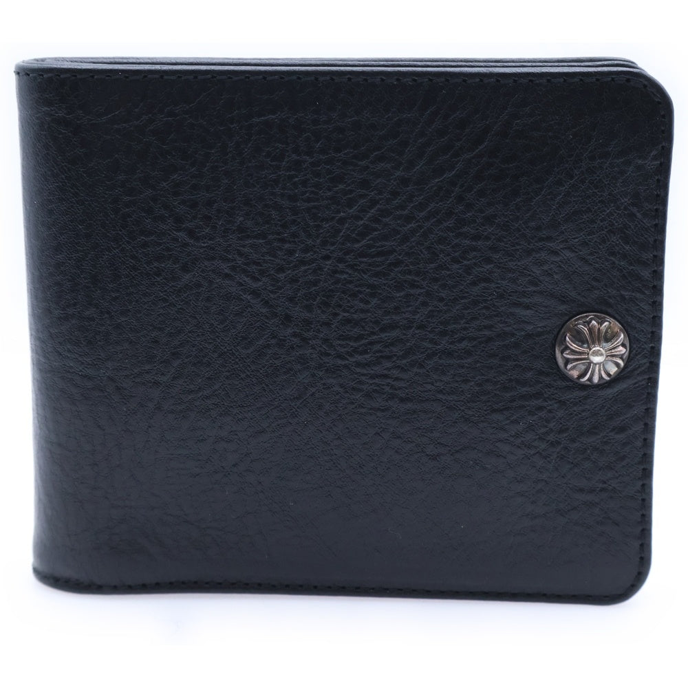 CHROME HEARTS(クロムハーツ) 1SNAP 1スナップ クロス ボールボタン レザーウォレット 財布 ブラック BCA361