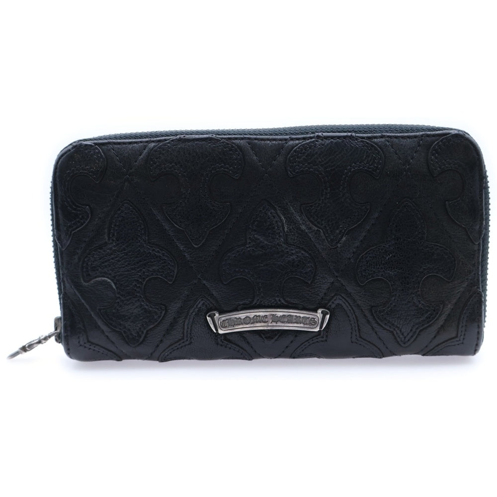 CHROME HEARTS(クロムハーツ) REC F ZIP QUILTED BSフレアキルティングレザーウォレット 長財布 ブラック