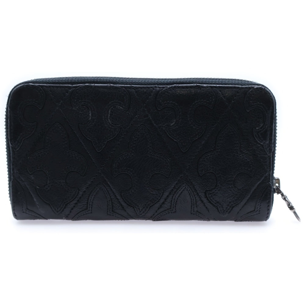 CHROME HEARTS(クロムハーツ) REC F ZIP QUILTED BSフレアキルティングレザーウォレット 長財布 ブラック