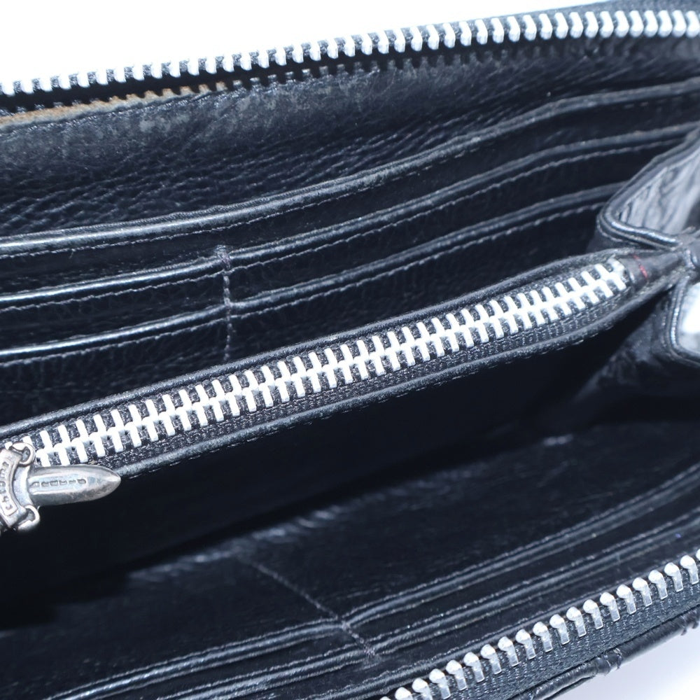 CHROME HEARTS(クロムハーツ) REC F ZIP QUILTED BSフレアキルティングレザーウォレット 長財布 ブラック