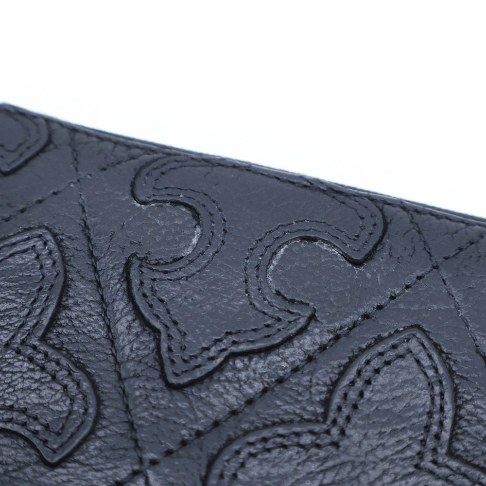 CHROME HEARTS(クロムハーツ) REC F ZIP QUILTED BSフレアキルティングレザーウォレット 長財布 ブラック