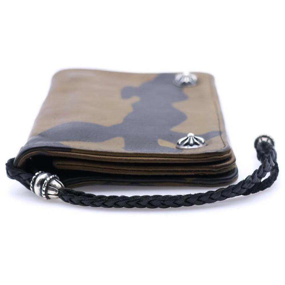 CHROME HEARTS(クロムハーツ) 2ZIP STRAP 2ジップストラップ ストラップ付クロスボールボタンレザーウォレット財布