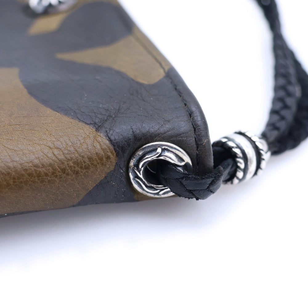 CHROME HEARTS(クロムハーツ) 2ZIP STRAP 2ジップストラップ ストラップ付クロスボールボタンレザーウォレット財布