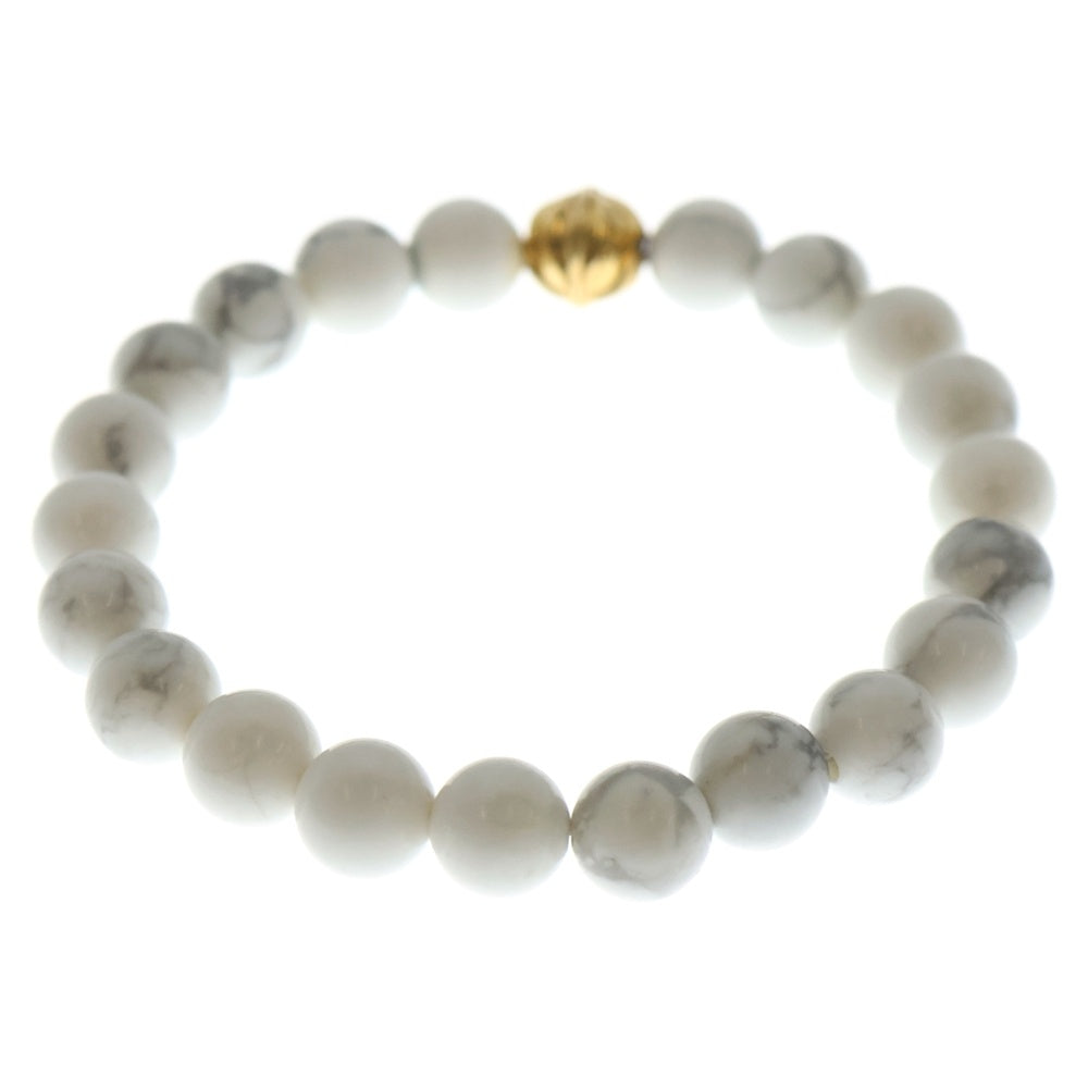 CHROME HEARTS(クロムハーツ) 8mm 22K BEAD ビーズブレスレット ホワイト/ゴールド