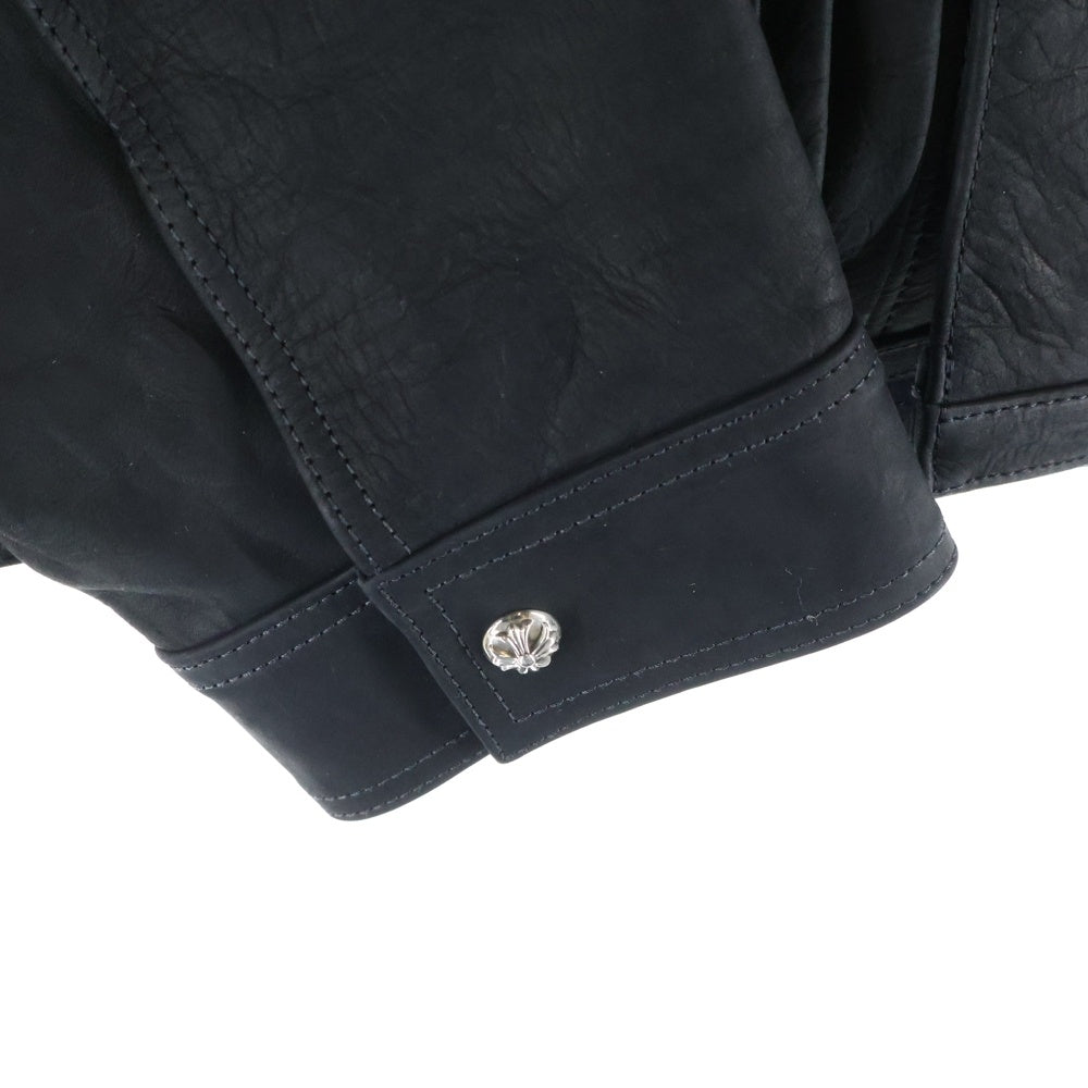 CHROME HEARTS(クロムハーツ) WHIPLASH LEATHER JACKET ウィップラッシュ 裏地キルティングレザージャケット ブルゾン