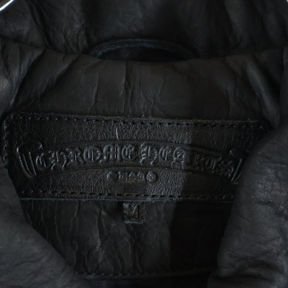 CHROME HEARTS(クロムハーツ) WHIPLASH LEATHER JACKET ウィップラッシュ 裏地キルティングレザージャケット ブルゾン