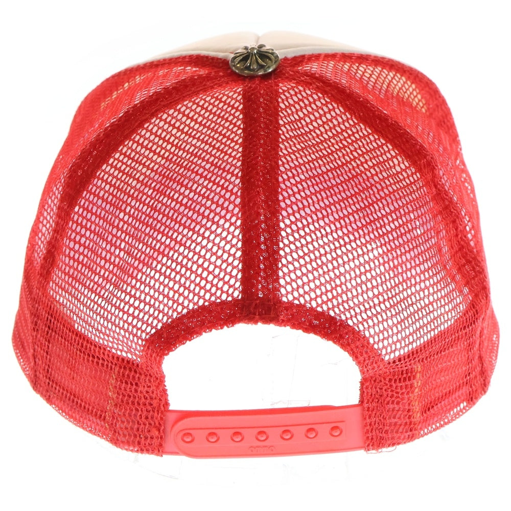 CHROME HEARTS(クロムハーツ) TRUCKER CAP ラッカーキャップ FUCKパッチクロスボール付メッシュ帽子 レッド