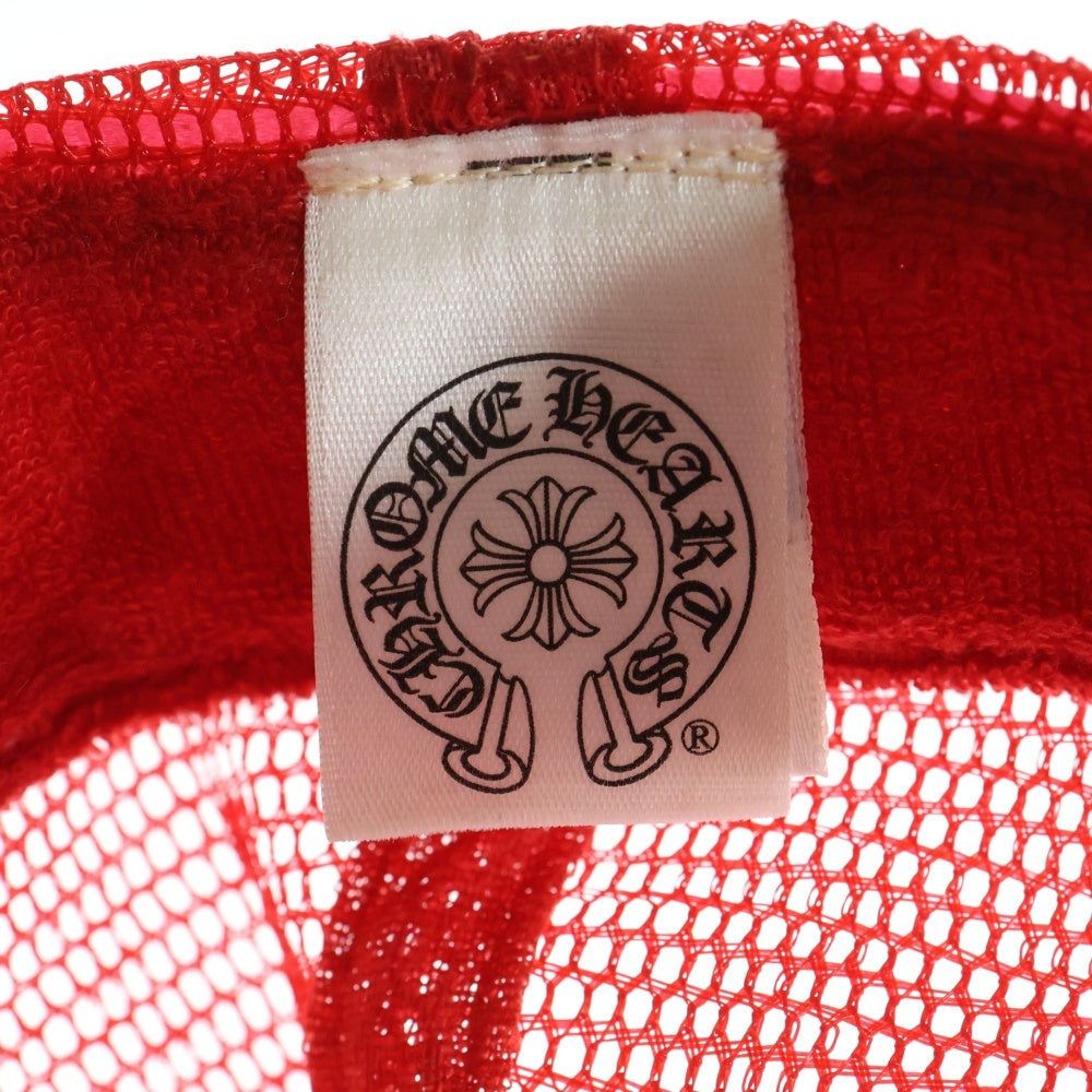 CHROME HEARTS(クロムハーツ) TRUCKER CAP ラッカーキャップ FUCKパッチクロスボール付メッシュ帽子 レッド