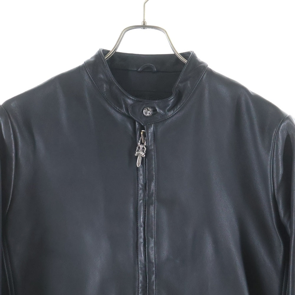 CHROME HEARTS(クロムハーツ) RACING2 レーシング2 ダガージップシングルライダースレザージャケット ブラック