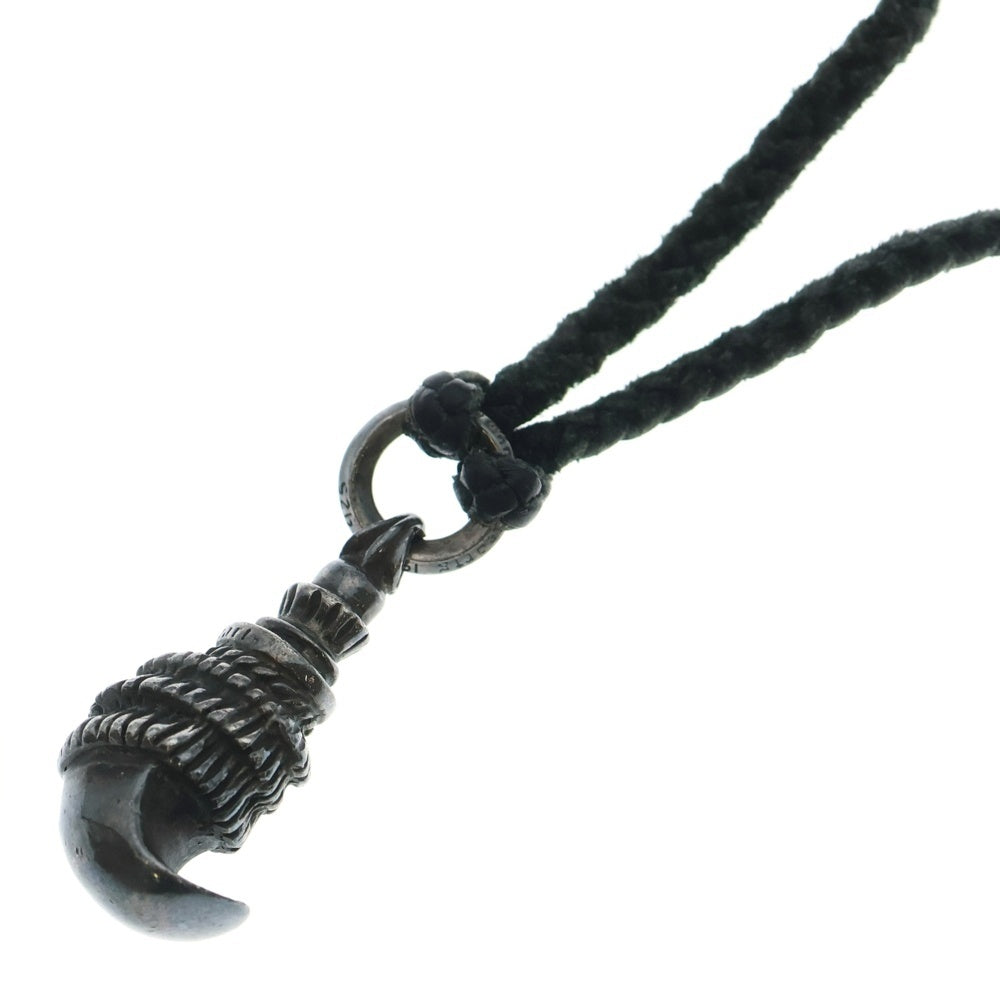 CHROME HEARTS(クロムハーツ) CROW クロウ レザーブレイド ネックレス シルバー/ブラック