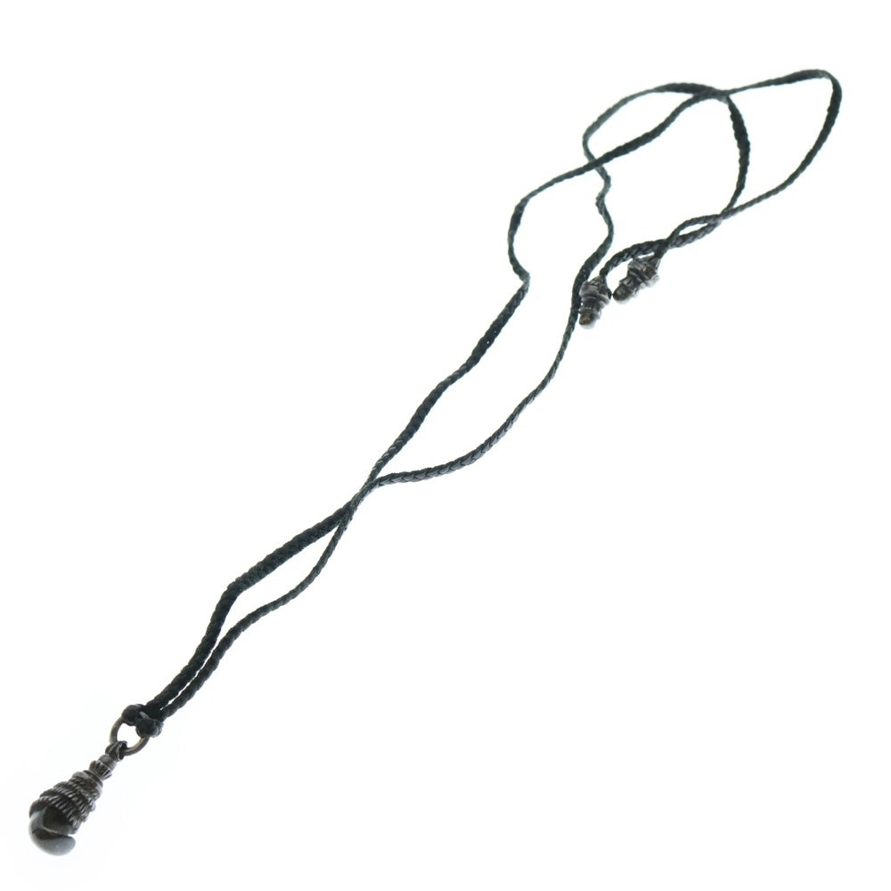CHROME HEARTS(クロムハーツ) CROW クロウ レザーブレイド ネックレス シルバー/ブラック