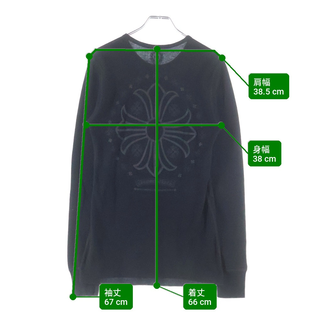 CHROME HEARTS(クロムハーツ) OLD CH L S CHプラスプリント サーマル長袖カットソー ブラック