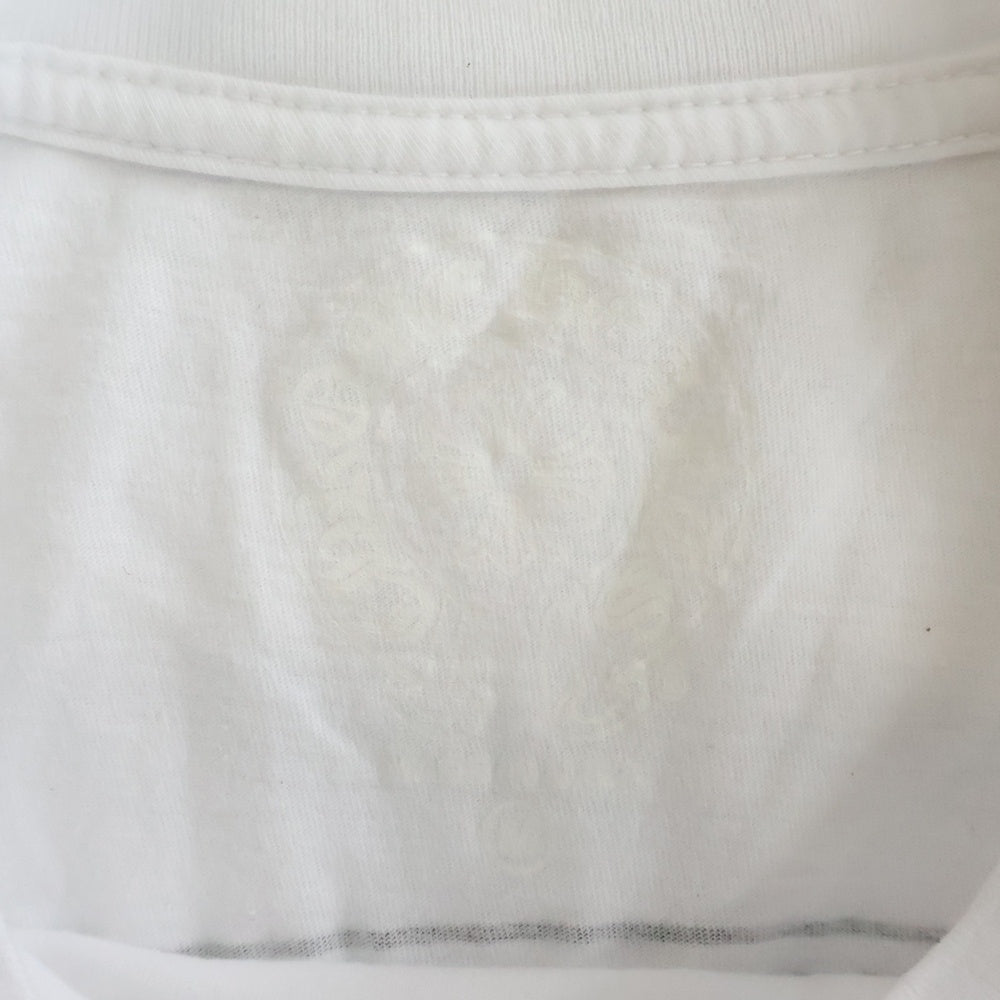 CHROME HEARTS(クロムハーツ) CH T-SHIRT スクロールラベルプリント フロントポケット クルーネック半袖Tシャツカットソー ホワイト