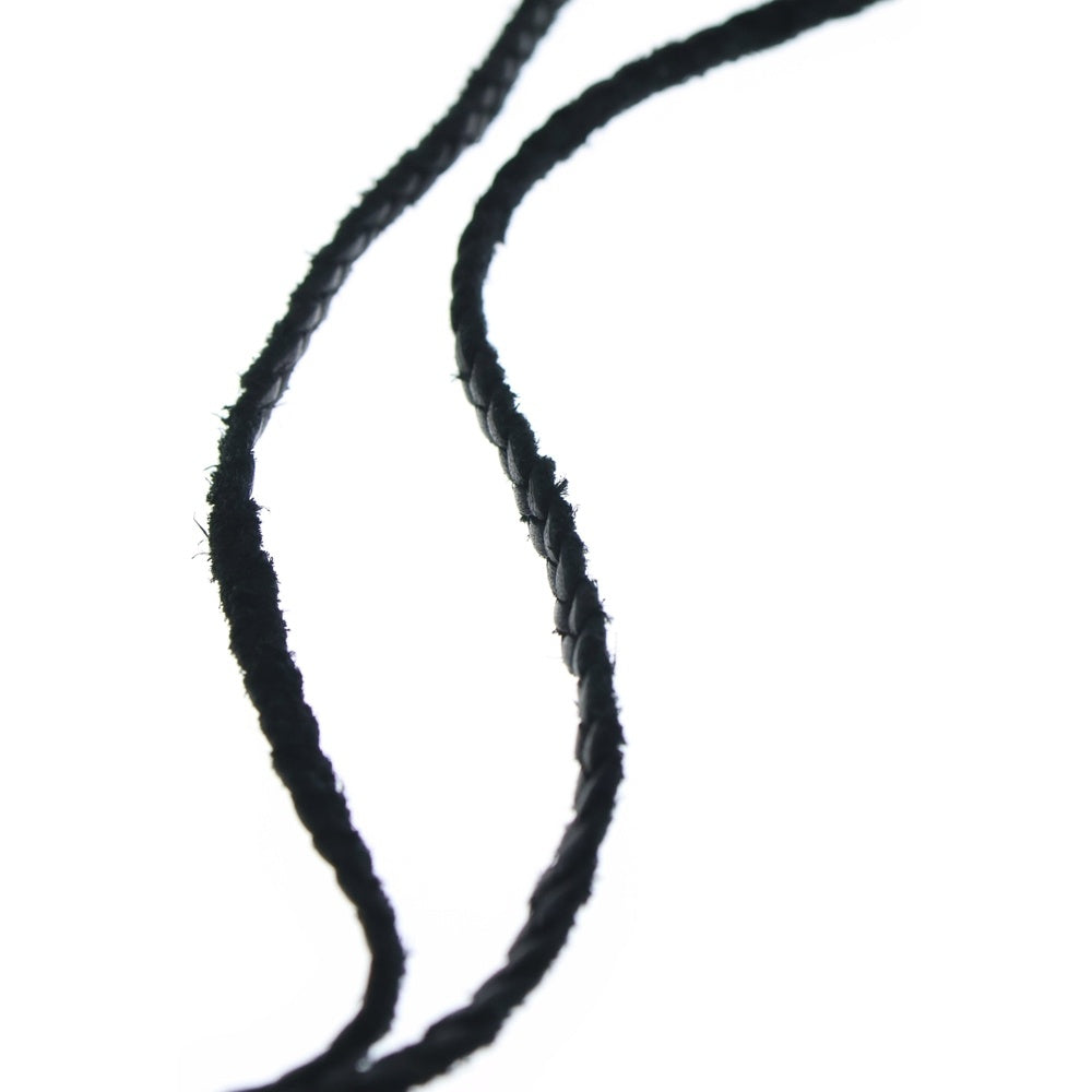 CHROME HEARTS(クロムハーツ) LEATHER BRAID スクロールレザーブレード シルバーネックレス