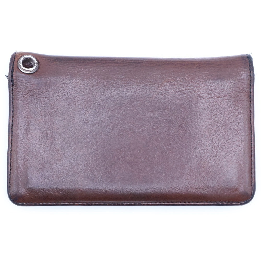 CHROME HEARTS(クロムハーツ) 1ZIP 1ジップ スターボタン レザーウォレット スターパッチ 財布 ブラウン BCA362